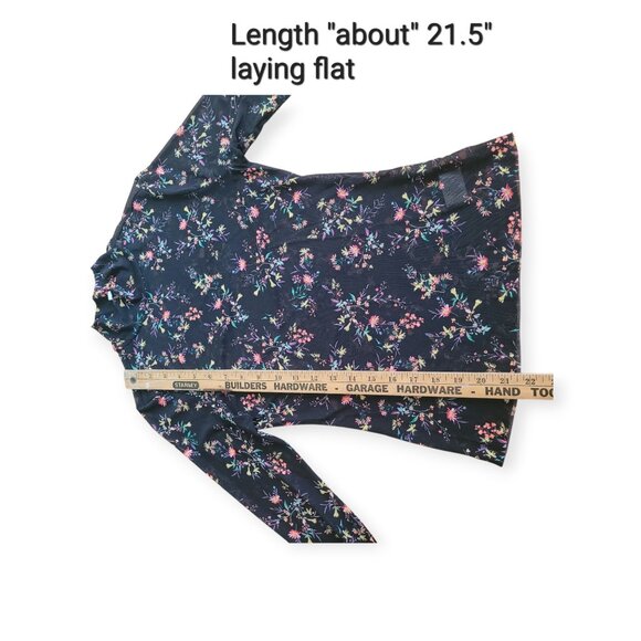 AFRM Black Semi-Sheer Floral Mesh Top Medium - Picture 6 of 10